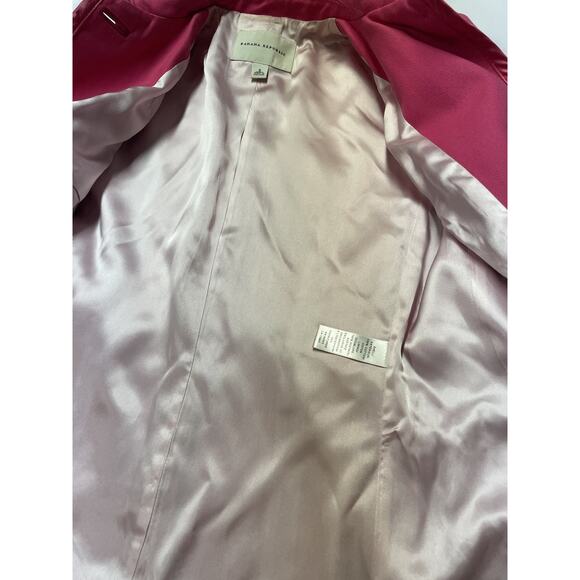 VTG Y2K Banana Republic Pink Trench Coat Womens S Coquette Preppy Chic - Picture 12 of 15